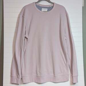 Sweatshirt Crewneck Pullover Pink Denim & Flower men's XL sweater cotton blend